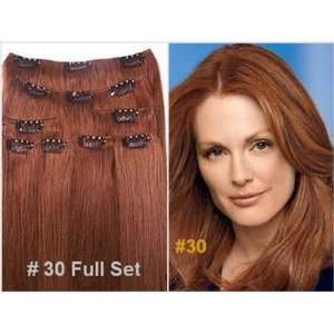  24 #30 Remy Clip in Extensions Beauty