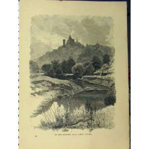  C1850 View Churnet Alton Towers Country River Scene