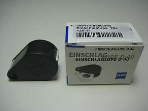 ZEISS D 40 10X GEMOLOGICAL APLANATIC ACHROMATIC LOUPE  