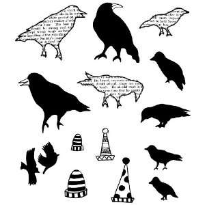  Dyan Reavleys Cling Rubber Stamp Set Birds On A Wire 