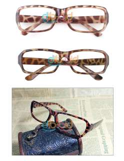 New Fashion Plastic Leopard Frame Cool Eyeglasses Glasses No Lens 01 