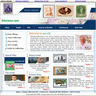 Money Making Stamp Collection Adsense Website 4 Sale  
