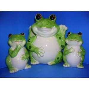  FROG 3 D Table Set w/S & P Frogs Froggy *NEW* Kitchen 