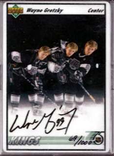 Wayne Gretzky Autographed Limited Edition UD 4 Card Porcelain Set UDA 