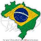 BRAZIL Brazilian Map Flag Brasil 4/10cm Bumper Sticker