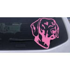 Pink 10in X 9.1in    Labrador Retriever Animals Car Window Wall Laptop 