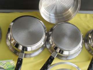 INKOR BY WEST BEND WATERLESS STAINLESS COOKWARE SET POTS PANS SKILLET 