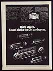 1974 delco electronics car stereo magazine print ad  