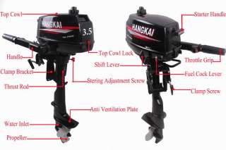   STROKE 3.5HP OUTBOARD BOAT ENGINE WATER COOLED WITH WARRANTY  