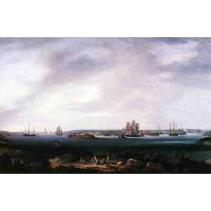   Birch   32 x 20 inches   American Warships Anchored at Port M Home
