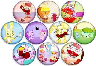 lot of 10 HAPPY TREE FRIENDS Pin Button Pinback Badges  