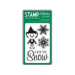  American Crafts Clear Stamps Hollyday Let It Snow Arts 