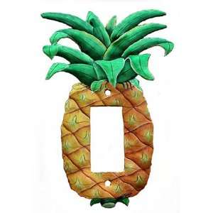  Painted Metal Pineapple Rocker Switchplate Cover   1 Hole 