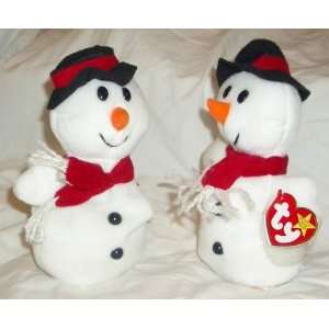    Snowball the Snowman (set of 2) Beanie Babies 