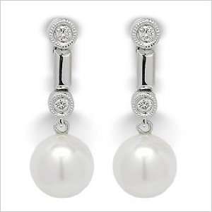    Silk Japanese Akoya Cultured Pearl Earring American Pearl Jewelry