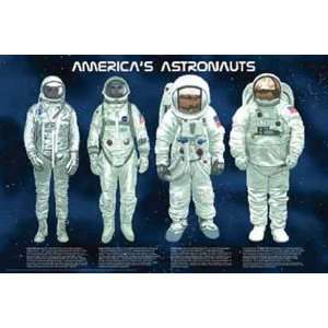  American Astronaut Space Suits Poster Toys & Games