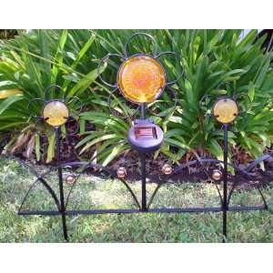  Solar Iron Flower Fence Light Beauty