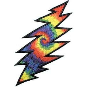  Greatful Dead Lightning Bolt tye dye iron on patch 