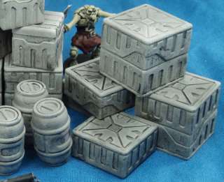 19 pc SCI FI CONTAINERS 28mm Wargame Terrain Wargaming  