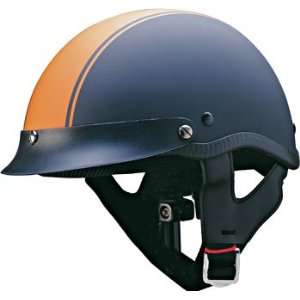 HCI Motorcycle Half Helmet   Orange Stripe/ Xlarge 