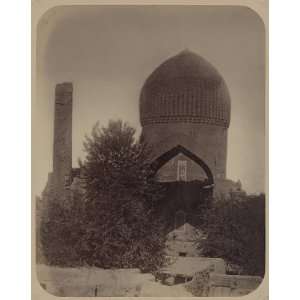  Mausoleum,Emir Timur Kuragan,façade,tomb,Samarkand,1868 