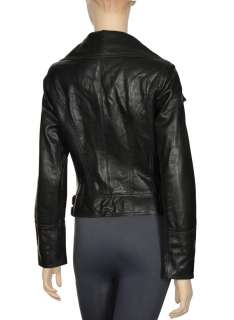 568 MARC NEW YORK Ladies Lambskin Leather Motorcycle Jacket Small 