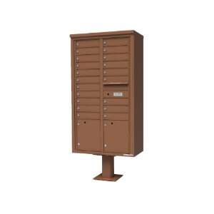  Front Loading 4C Pedestal Mount Mailbox w/20 doors + 2 