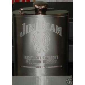  COLIBRI STAINLESS STEEL 7 OZ JIM BEAM COLLECTIBLE FLASK 