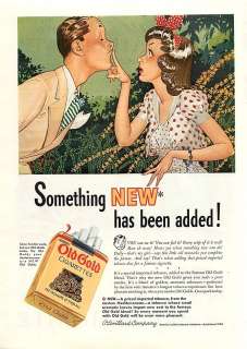 1941 Old Gold Cigarettes   Something New   Color Ad  