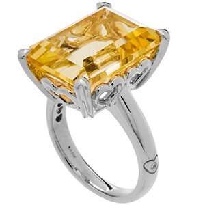   Amoro Tango Citrine Ring 10.80cts in 14kt white gold Amoro Jewelry