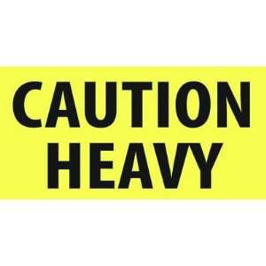  300 2x4 Caution Heavy Yellow Labels / Stickers Office 