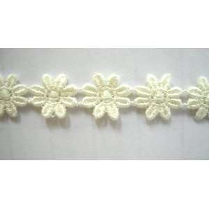  Ivory Mini Daisy Venice Lace Trim .5 Inch By The Yard 