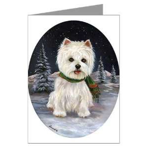 Snow Bunny Westie Note Cards Pk of 10 Pets Greeting Cards Pk of 10 by 