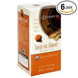 Davidsons Tea Tangerine Almond, 25 Count Tea Bags (Pack of 6)  
