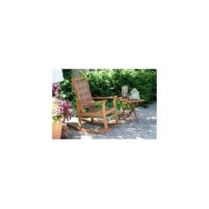   Eucalyptus and Brown Resin Wicker Rocking Chair Patio, Lawn & Garden