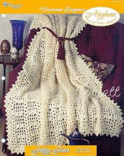 Jiffy Filet Afghan, Victorian Elegance crochet pattern  