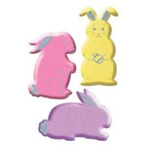  Beistle   44621   Glittered Marshmallow Bunny Cutouts 