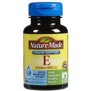 Nature Made Vitamin E 400 IU Water Soluble Softgels, 300 ct (Quantity 