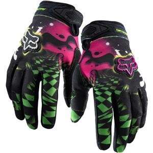    Fox Racing Dirtpaw Checked Out Gloves   11/Green Automotive