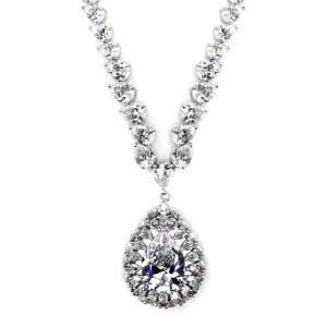  Ancas Marquise And Pear Cut Fancy Fashion CZ Necklace 