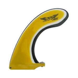  Wingnut Cutaway Longboard Fin   8 in.   Yellow Sports 