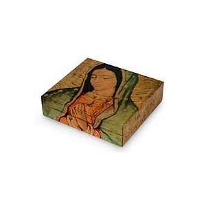    NOVICA Decoupage CD box, Beloved Virgin of Guadalupe Jewelry