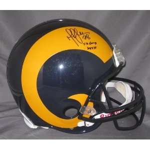  Autographed Marshall Faulk Helmet   Fs Proline 1999 