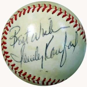 Sandy Koufax Signed Baseball   NL Feeney Best Wishes PSA DNA  