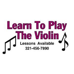  3x6 Vinyl Banner   Violin Lessons 