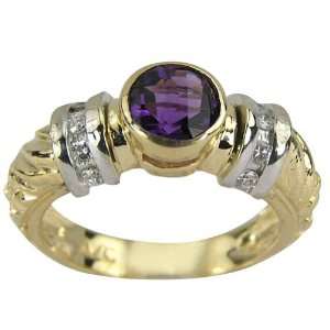  Antique Amethyst Diamond Ring   6.5 DaCarli Jewelry