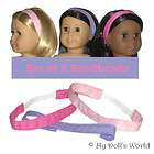 HEADBANDS FIT MY AMERICAN GIRL DOLL BRIGHT~BALLET PINK~LILAC 