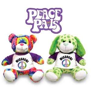   Missouri Peace Pals green PUPPY or tie dyed TEDDY bear Toys & Games