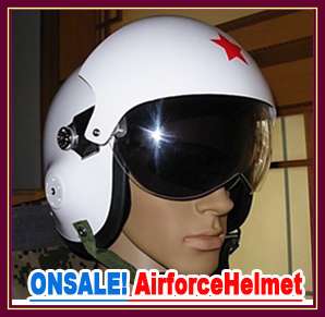 Chinese Air Force Military Jet Pilot Open Face Helmet White  