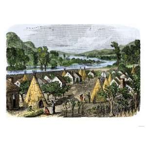 Mohawk Village in Central New York State, About 1780 